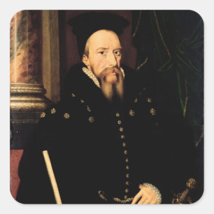 Portret van William Cecil Vierkante Sticker