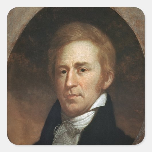 Portret van William Clark, c.1807 Vierkante Sticker (Voorkant)