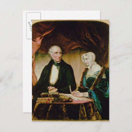 Portret van William en Mary Wordsworth, 1839 Briefkaart (Voorkant / Achterkant)
