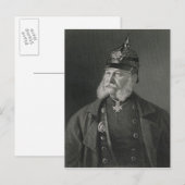 Portret van William I King of Prussia Briefkaart (Voorkant / Achterkant)