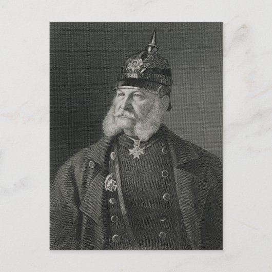 Portret van William I King of Prussia Briefkaart (Voorkant)