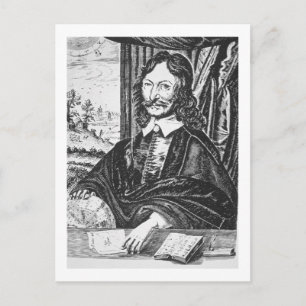 Portret van William Lilly (1602-81) van zijn 'Chr' Briefkaart