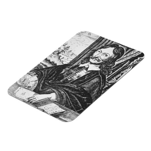 Portret van William Lilly (1602-81) van zijn 'Chr' Magneet (Linkerzijde)