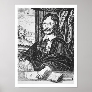 Portret van William Lilly (1602-81) van zijn 'Chr' Poster