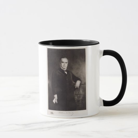 Portret van William McKinley (litho) Mok (Rechts)