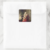 Portret van William Murray Vierkante Sticker (Tas)