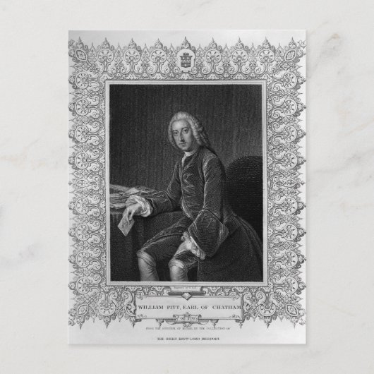 Portret van William Pitt, eerste graaf van Chatham Briefkaart (Voorkant)