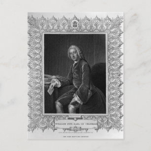 Portret van William Pitt, eerste graaf van Chatham Briefkaart