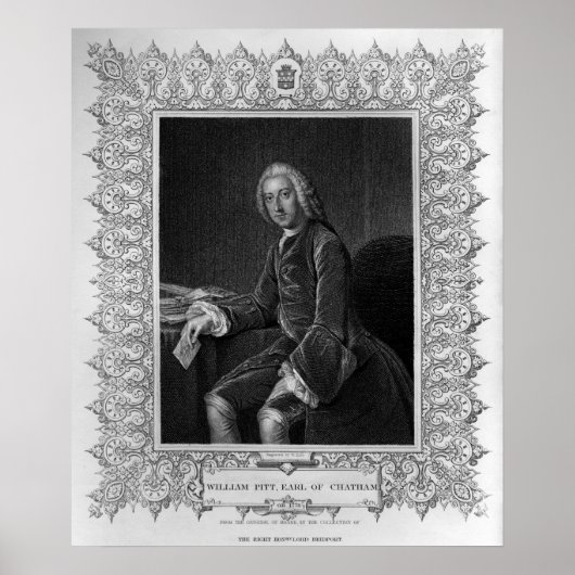 Portret van William Pitt, eerste graaf van Chatham Poster (Voorkant)