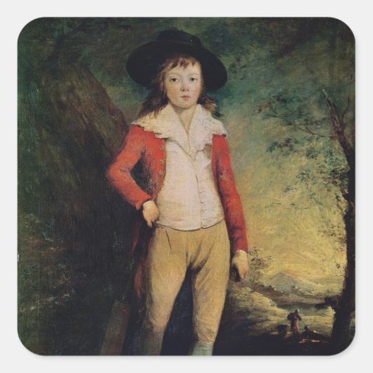 Portret van William Seward Vierkante Sticker (Voorkant)