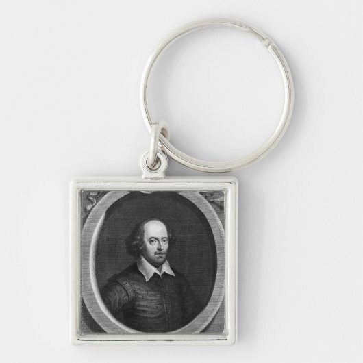 Portret van William Shakespeare 1719 Sleutelhanger (Voorkant)