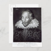 Portret van William Shakespeare Briefkaart (Voorkant / Achterkant)