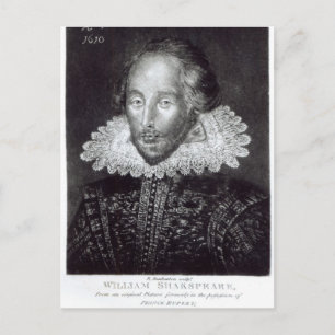 Portret van William Shakespeare Briefkaart