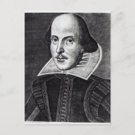 Portret van William Shakespeare Briefkaart (Voorkant)