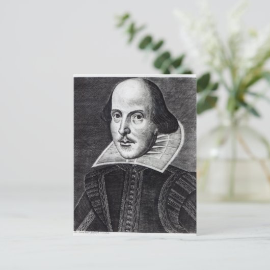 Portret van William Shakespeare Briefkaart (Staand voorkant)