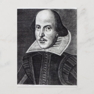 Portret van William Shakespeare Briefkaart