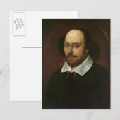 Portret van William Shakespeare c.1610 Briefkaart (Voorkant / Achterkant)