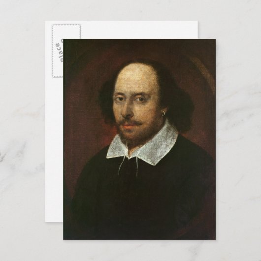 Portret van William Shakespeare c.1610 Briefkaart (Voorkant / Achterkant)