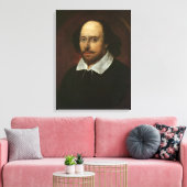 Portret van William Shakespeare c.1610 Canvas Afdruk (Insitu (Woonkamer))