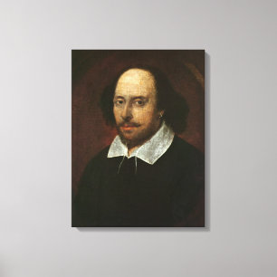 Portret van William Shakespeare c.1610 Canvas Afdruk