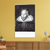 Portret van William Shakespeare Canvas Afdruk (Insitu (Woonkamer))