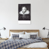 Portret van William Shakespeare Canvas Afdruk (Insitu (Slaapkamer))