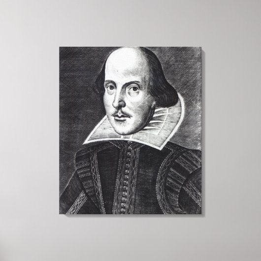 Portret van William Shakespeare Canvas Afdruk (Voorkant)