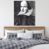 Portret van William Shakespeare Canvas Afdruk (Insitu (Slaapkamer))