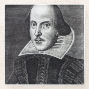 Portret van William Shakespeare Glazen Onderzetter