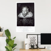Portret van William Shakespeare Poster (Thuiskantoor)