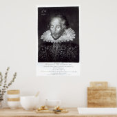 Portret van William Shakespeare Poster (Keuken)