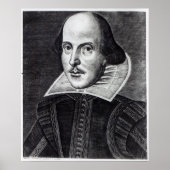 Portret van William Shakespeare Poster (Voorkant)