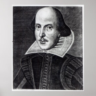 Portret van William Shakespeare Poster
