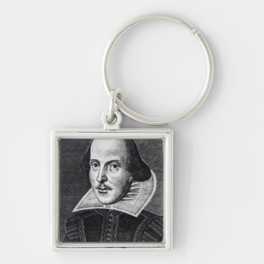 Portret van William Shakespeare Sleutelhanger (Voorkant)