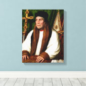 Portret van William Warham Canvas Afdruk (Insitu (Houten vloer))