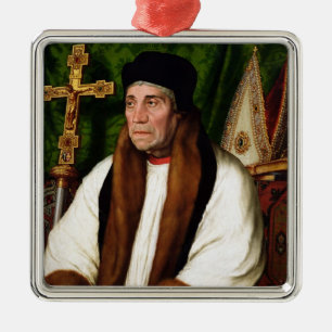 Portret van William Warham Metalen Ornament