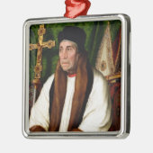 Portret van William Warham Metalen Ornament (Links)