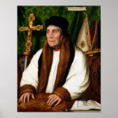 Portret van William Warham Poster (Voorkant)
