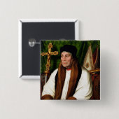 Portret van William Warham Vierkante Button 5,1 Cm (Voorkant /achterkant)