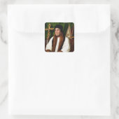 Portret van William Warham Vierkante Sticker (Tas)