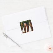 Portret van William Warham Vierkante Sticker (Envelop)