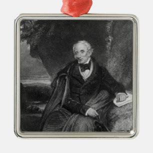 Portret van William Wordsworth Metalen Ornament