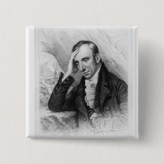 Portret van William Wordsworth Vierkante Button 5,1 Cm (Voorkant)