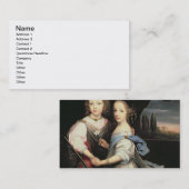 Portret van Winston en Arabella (1648-1730) Churc Visitekaartje (Voorkant / Achterkant)