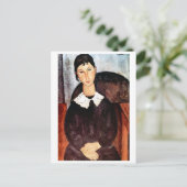 Portret van witte kraag, Modigliani Briefkaart (Staand voorkant)