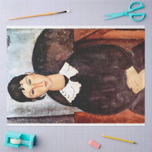 Portret van witte kraag, Modigliani Tissuepapier (Craft)