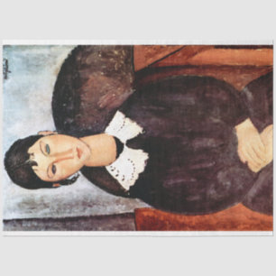 Portret van witte kraag, Modigliani Tissuepapier