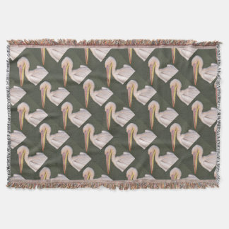 Portret van witte pelikaan deken