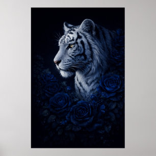 Portret van Witte Tijger – Kalm Aanwezige en Still Poster