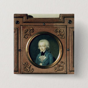 Portret van Wolfgang Amadeus Mozart, 1773 Vierkante Button 5,1 Cm